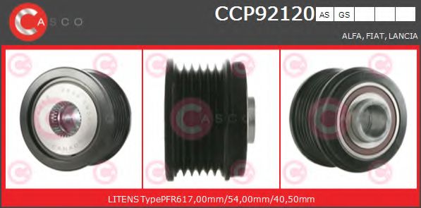 Ременный шкив, генератор CASCO CCP92120AS