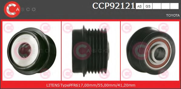 Ременный шкив, генератор CASCO CCP92121AS