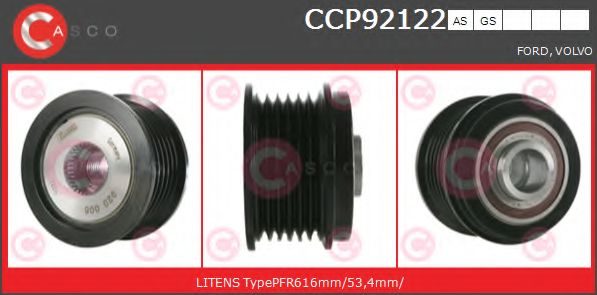 Ременный шкив, генератор CASCO CCP92122AS