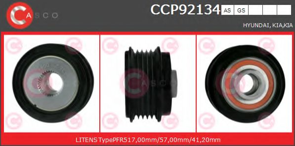 Ременный шкив, генератор CASCO CCP92134AS