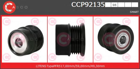 Ременный шкив, генератор CASCO CCP92135GS