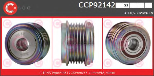 Ременный шкив, генератор CASCO CCP92142GS