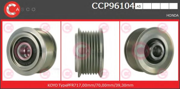 Ременный шкив, генератор CASCO CCP96104AS