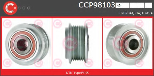Ременный шкив, генератор CASCO CCP98103AS