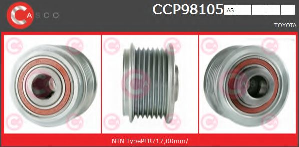 Ременный шкив, генератор CASCO CCP98105AS