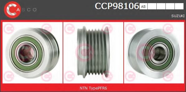 Ременный шкив, генератор CASCO CCP98106AS