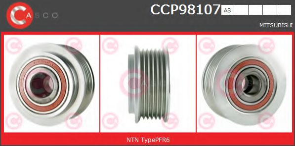 Ременный шкив, генератор CASCO CCP98107AS