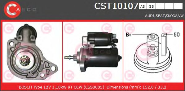 Стартер CASCO CST10107AS