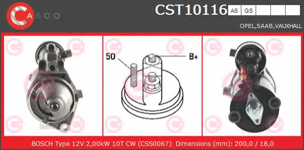 Стартер CASCO CST10116AS