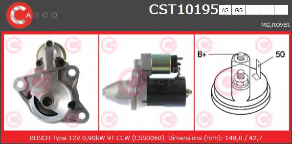 Стартер CASCO CST10195AS