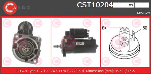 Стартер CASCO CST10204RS