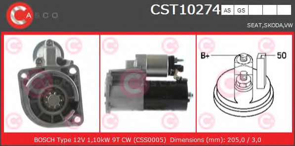 Стартер CASCO CST10274AS