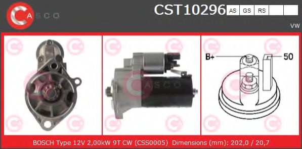 Стартер CASCO CST10296AS