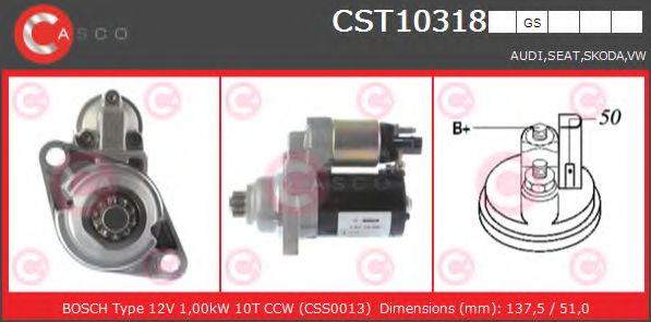 Стартер CASCO CST10318GS