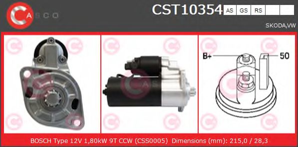 Стартер CASCO CST10354AS