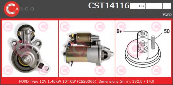 Стартер CASCO CST14116GS