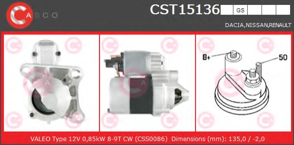 Стартер CASCO CST15136GS