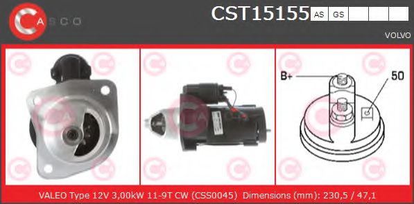 Стартер CASCO CST15155GS