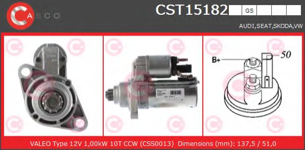 Стартер CASCO CST15182GS