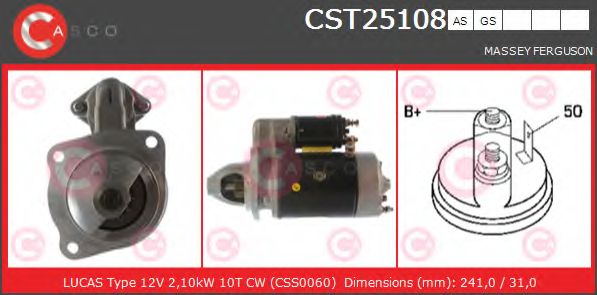 Стартер CASCO CST25108AS