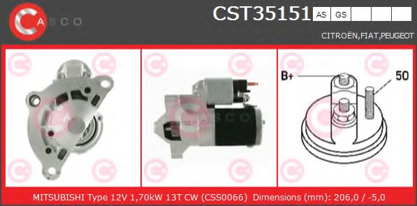 Стартер CASCO CST35151GS