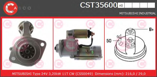 Стартер CASCO CST35600AS
