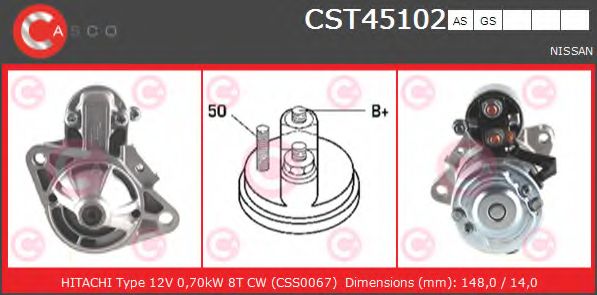 Стартер CASCO CST45102GS