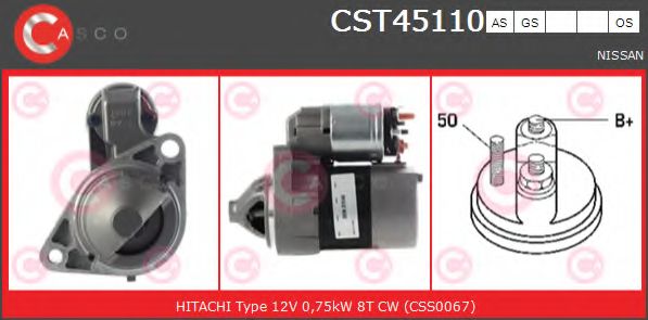 Стартер CASCO CST45110AS