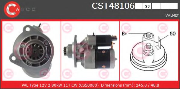 Стартер CASCO CST48106GS