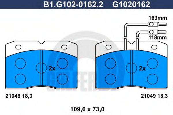 Комплект тормозных колодок, дисковый тормоз JAPCAR 151021