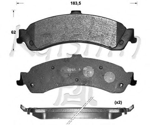 Комплект тормозных колодок, дисковый тормоз KAISHIN D10072