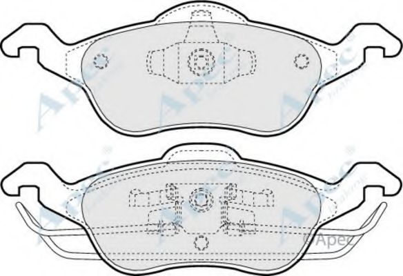 Комплект тормозных колодок, дисковый тормоз APEC braking PAD1034