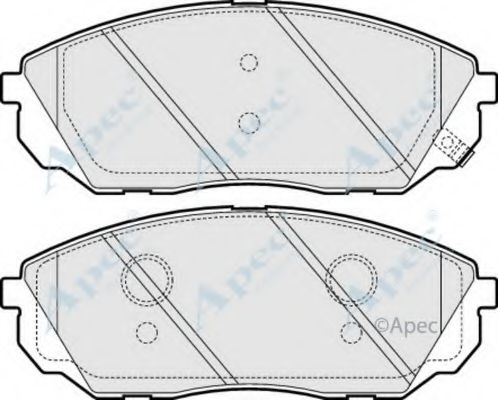 Комплект тормозных колодок, дисковый тормоз APEC braking PAD1556