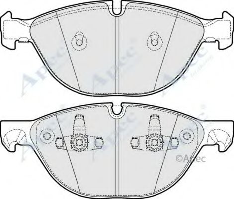 Комплект тормозных колодок, дисковый тормоз APEC braking PAD1615