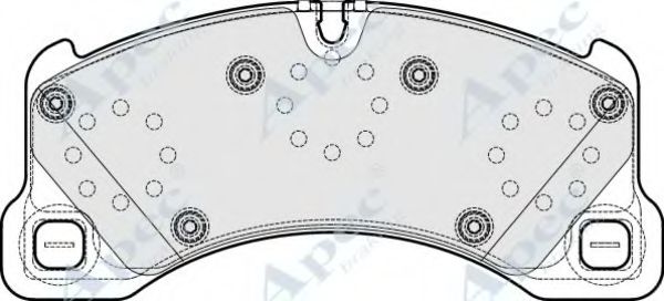 Комплект тормозных колодок, дисковый тормоз APEC braking PAD1670