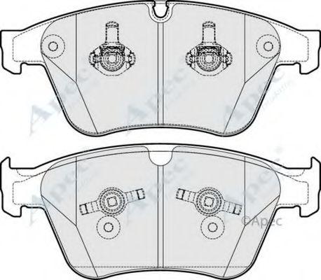 Комплект тормозных колодок, дисковый тормоз APEC braking PAD1681