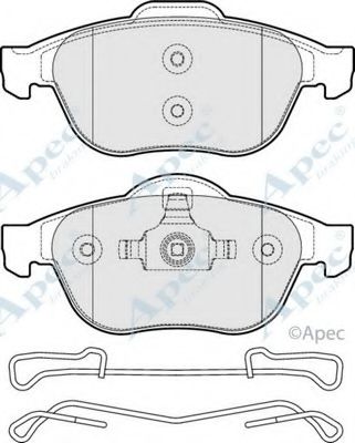 Комплект тормозных колодок, дисковый тормоз APEC braking PAD1685