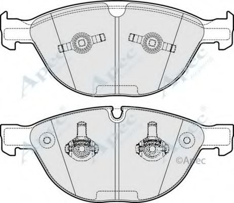 Комплект тормозных колодок, дисковый тормоз APEC braking PAD1742