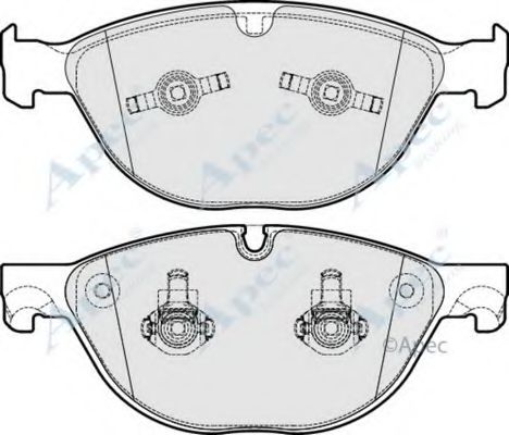 Комплект тормозных колодок, дисковый тормоз APEC braking PAD1757