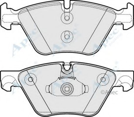 Комплект тормозных колодок, дисковый тормоз APEC braking PAD1789