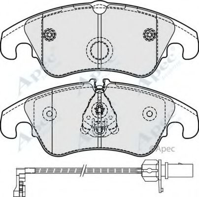 Комплект тормозных колодок, дисковый тормоз APEC braking PAD1862