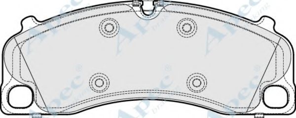 Комплект тормозных колодок, дисковый тормоз APEC braking PAD1904