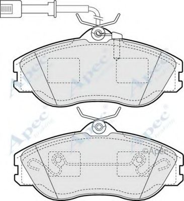 Комплект тормозных колодок, дисковый тормоз APEC braking PAD671