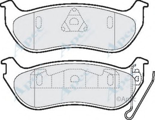 Комплект тормозных колодок, дисковый тормоз APEC braking PAD1601