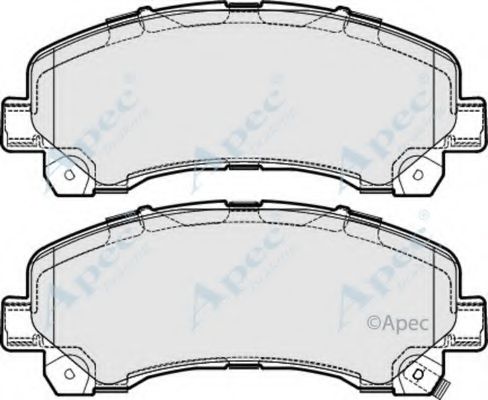 Комплект тормозных колодок, дисковый тормоз APEC braking PAD1736