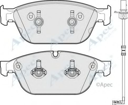 Комплект тормозных колодок, дисковый тормоз APEC braking PAD1785
