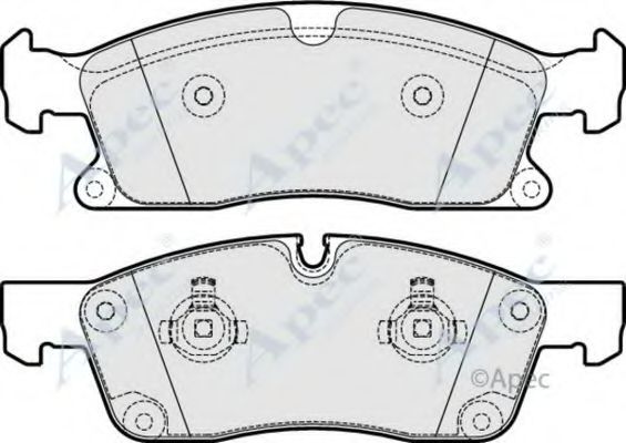 Комплект тормозных колодок, дисковый тормоз APEC braking PAD1924