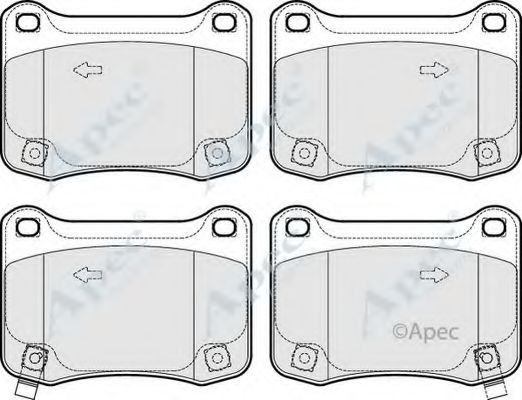 Комплект тормозных колодок, дисковый тормоз APEC braking PAD1673