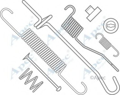 Комплектующие, тормозная колодка APEC braking KIT873