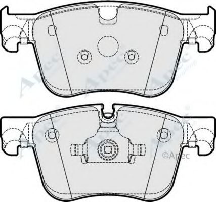 Комплект тормозных колодок, дисковый тормоз APEC braking PAD1972